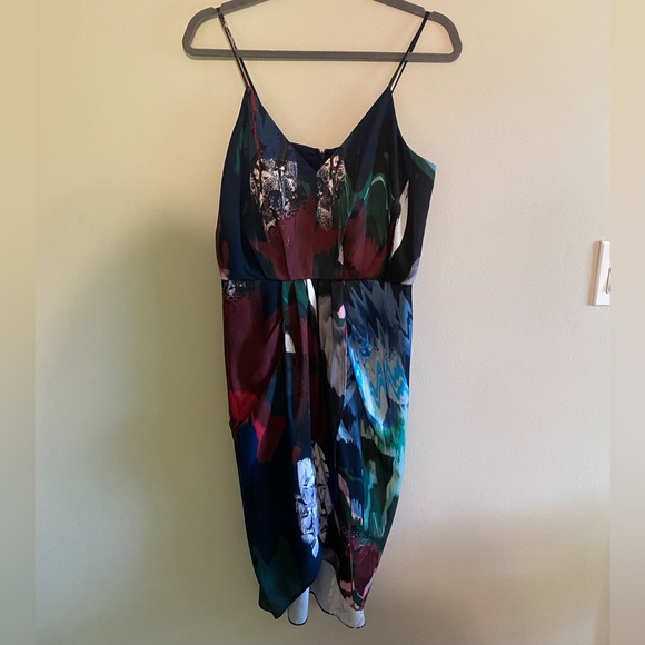 Chelsea 28 print faux wrap dress size 8 - Picture 3 of 9